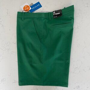 Puma Dealer Elevated Style 8" 100% Poly Golf Shorts 50+ UPF Vine Green Sz 40 NWT